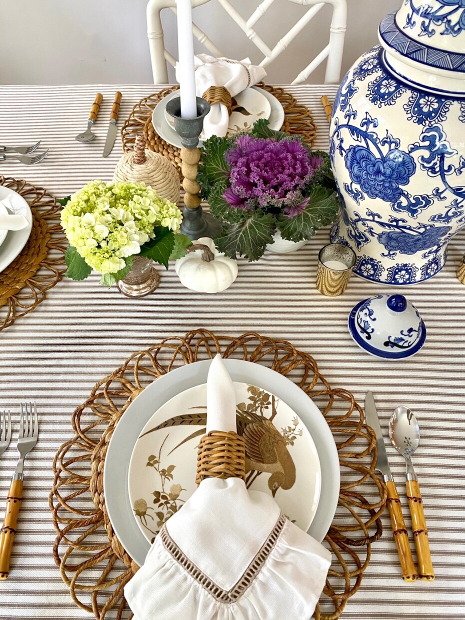Our Thanksgiving Tablescape with Williams Sonoma – The Blue
